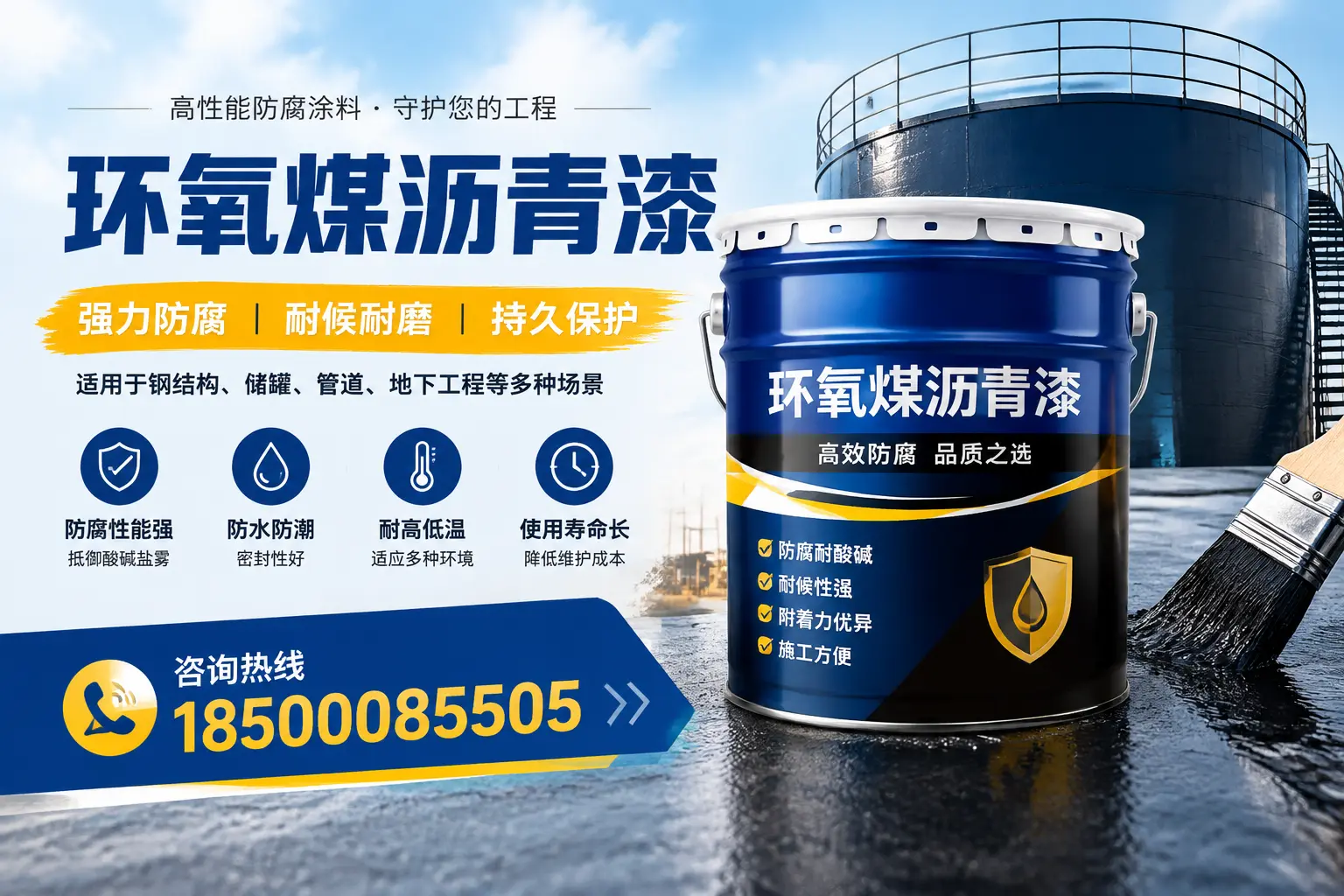 环氧煤沥青漆在工业中的应用，天水企业的选择